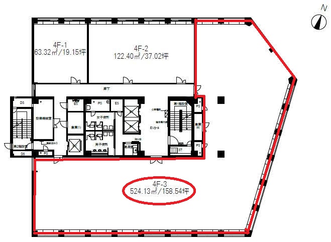 グラン南熊本511 4F-3 間取り